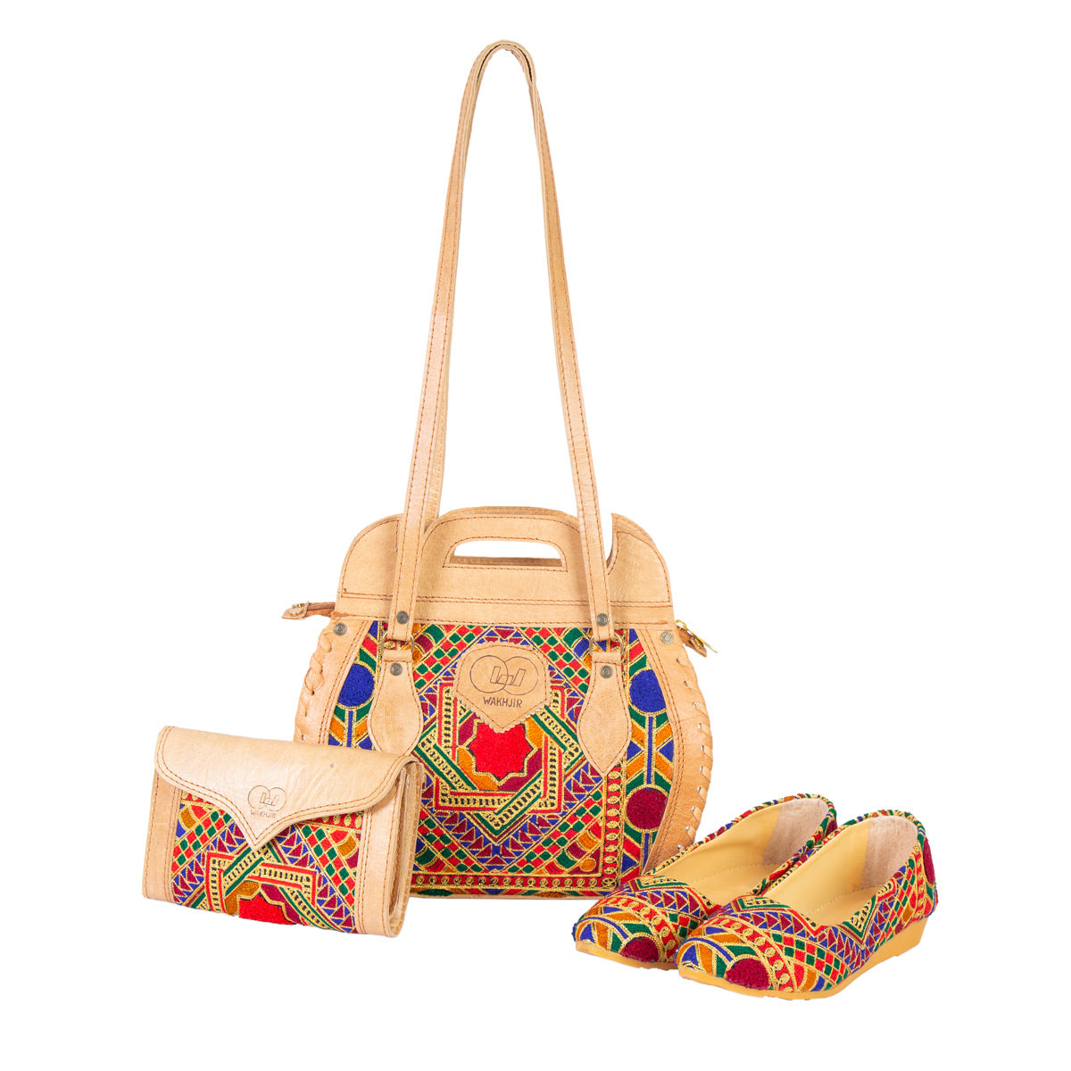 Stylish Tote Bag with Clutch Purse and Ballet Shoes Nk-192