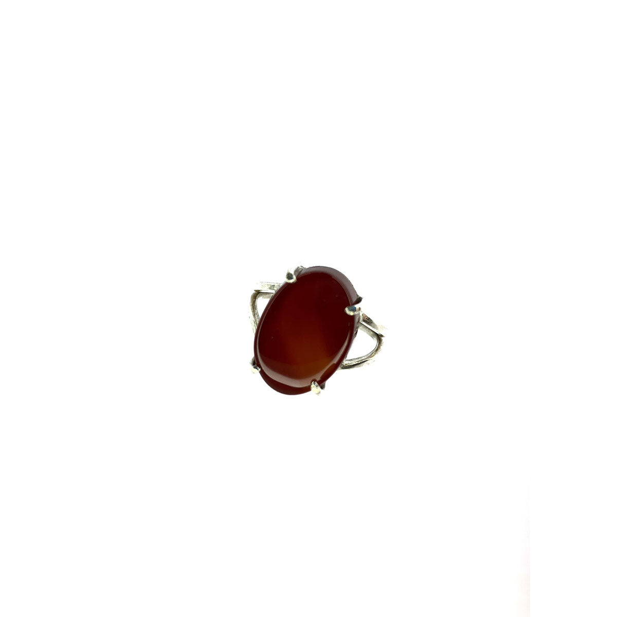 Elegant 925 Sterling Silver Ring with Stunning Red Agate Nk-432