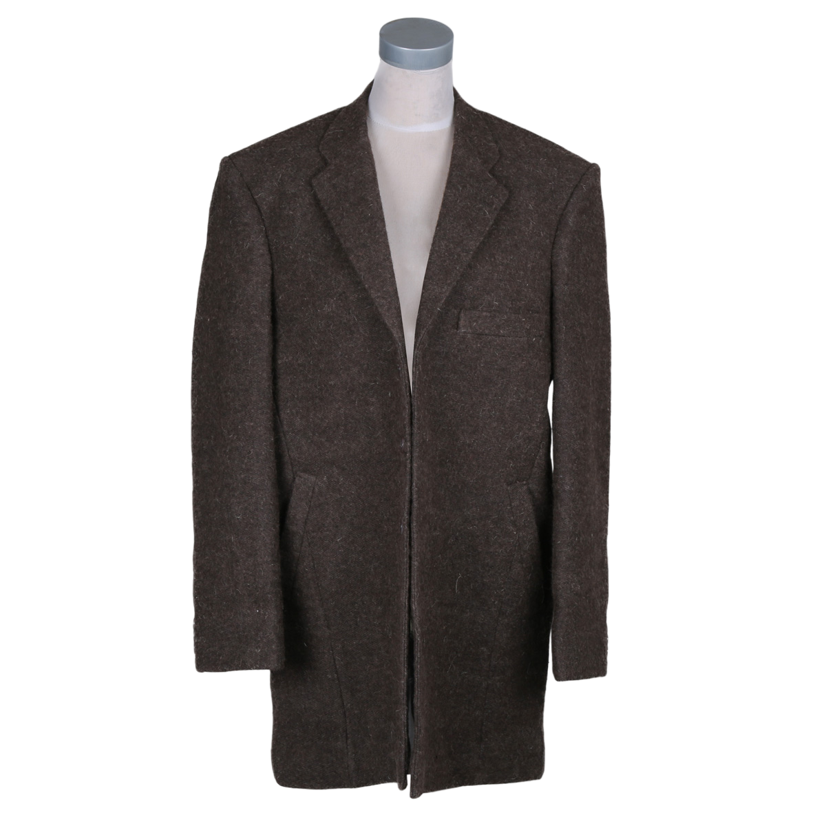 Chocolate Brown Nuristani Men's Overcoat Nk-070