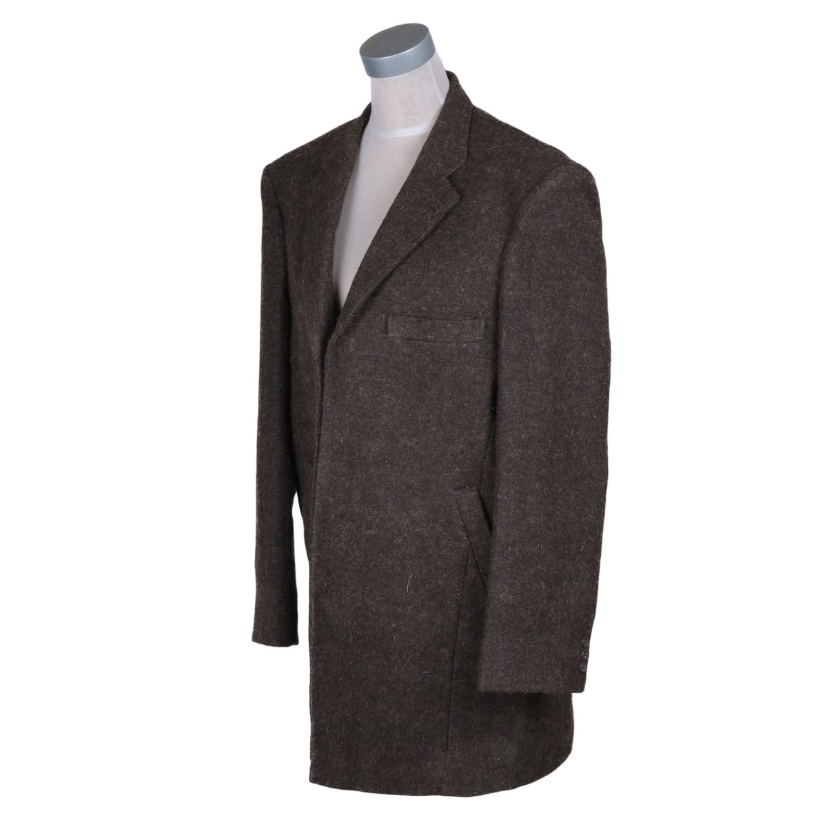 Chocolate Brown Nuristani Men's Overcoat Nk-070